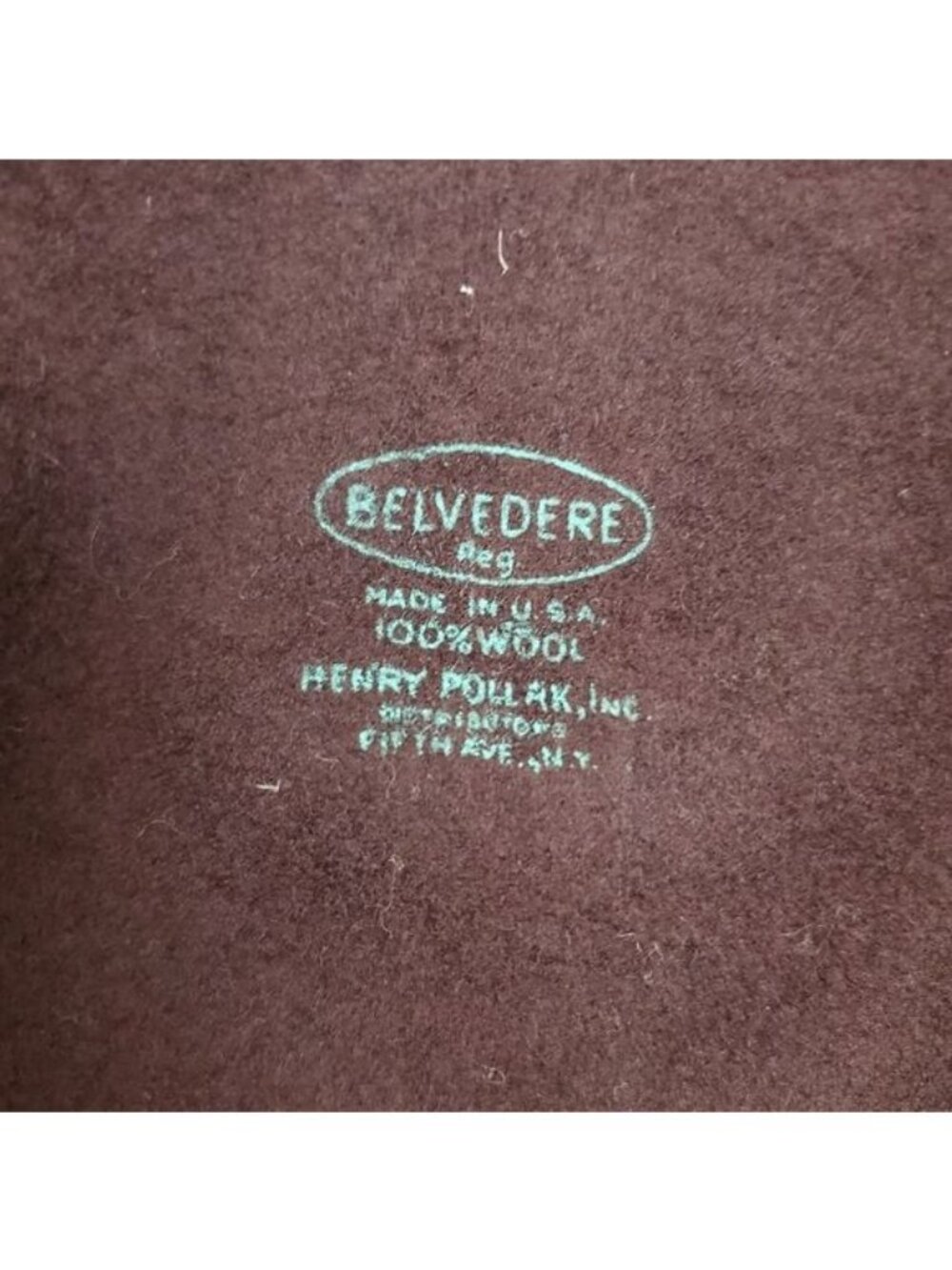 Vintage Belvedere brown wool netted hat rolled brim union label - Picture 8 of 12
